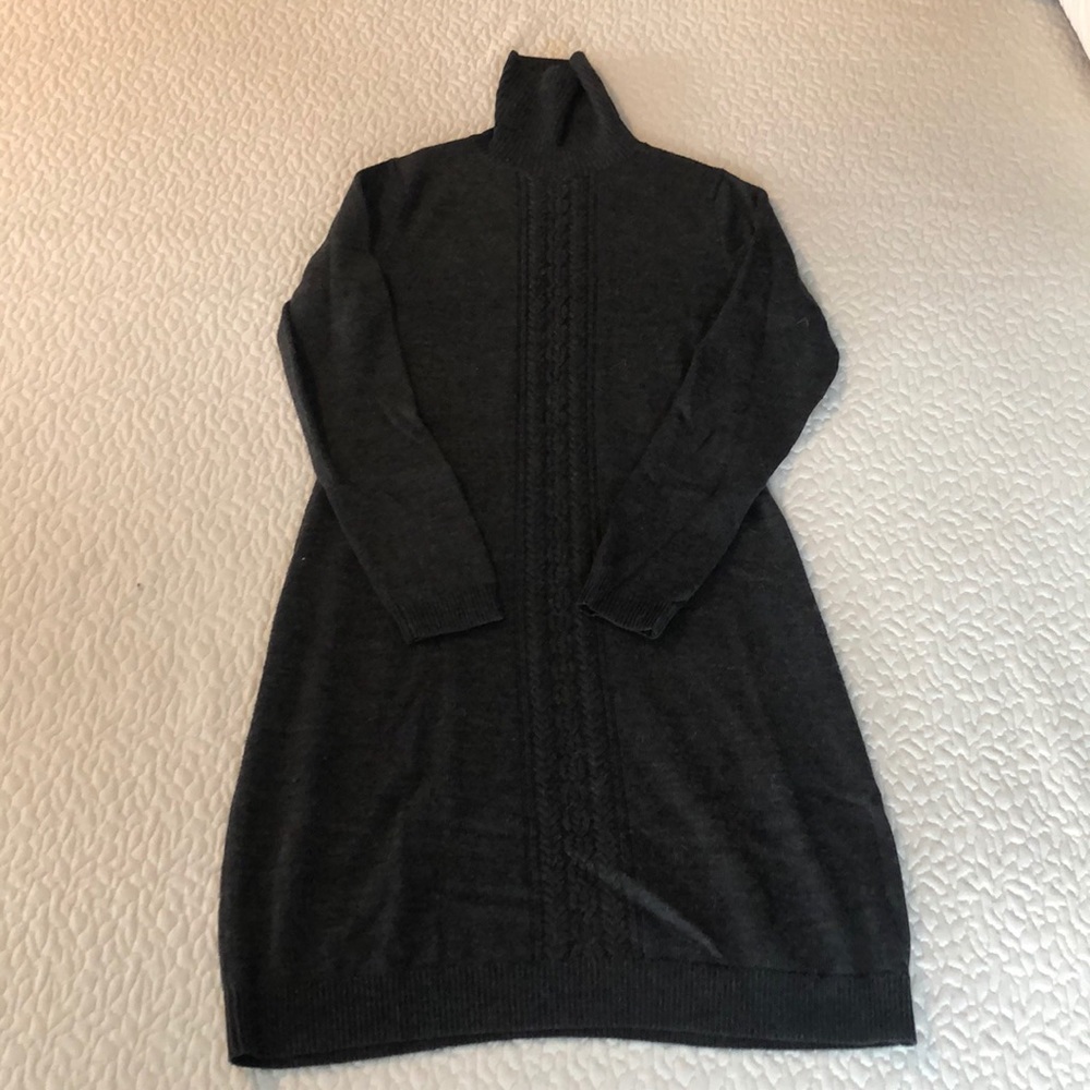 Lands end M gray sweater dress